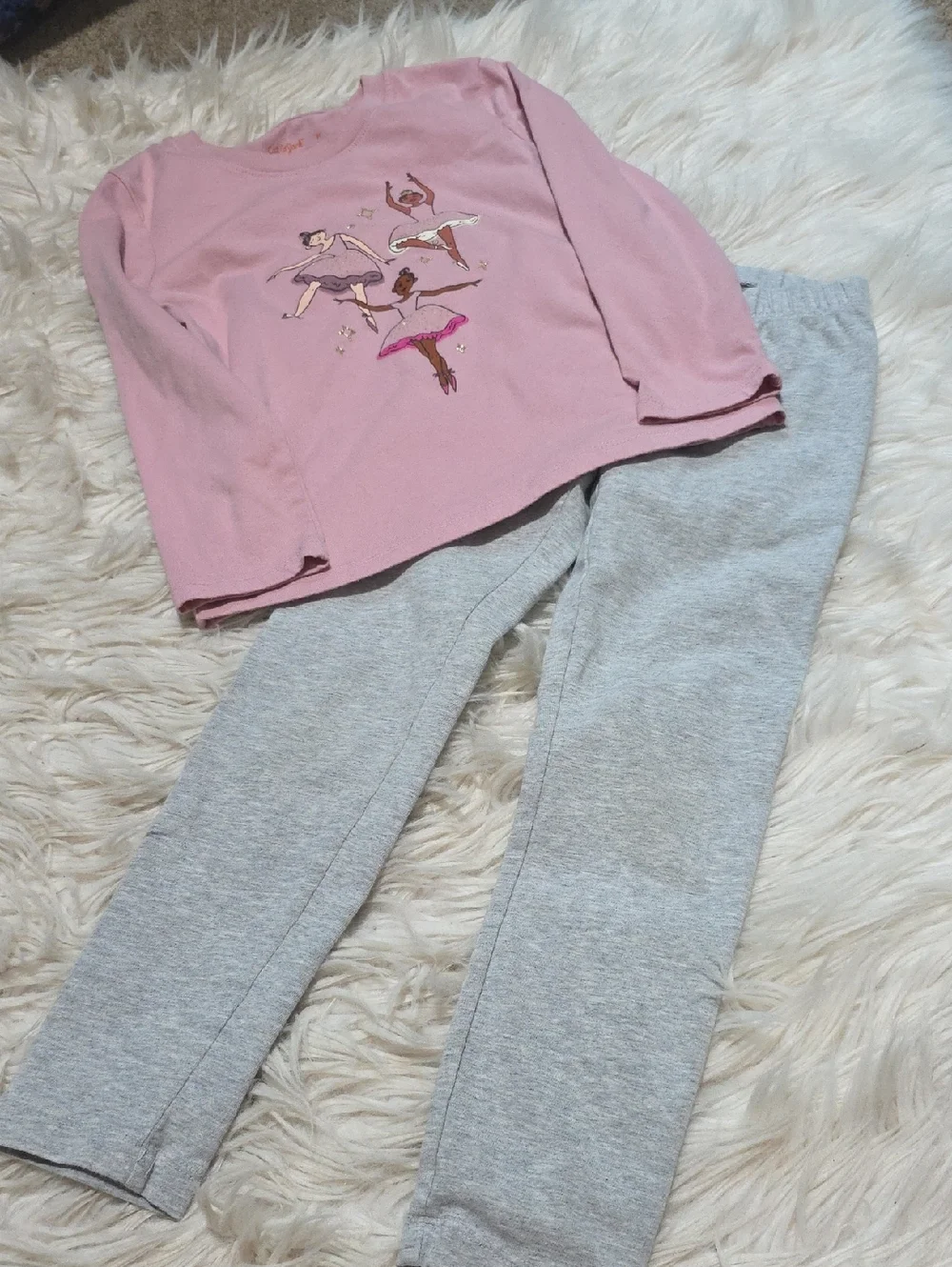 Cat & Jack Ballerina Shirt & Leggings 5T And XS 4/5